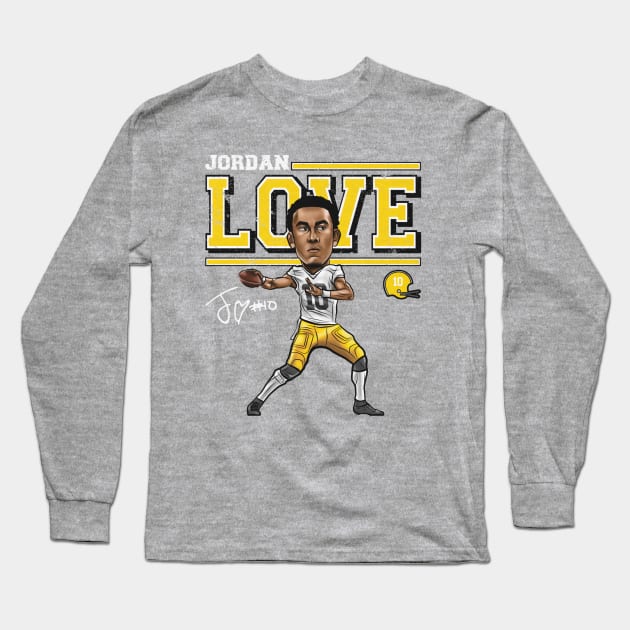 Jordan Love Green Bay Cartoon Long Sleeve T-Shirt by MASTER_SHAOLIN